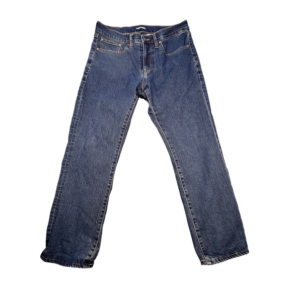 Lands' End Other - Lands End Blue Flannel Lined Traditional Fit Denim Jeans Mens 32x29